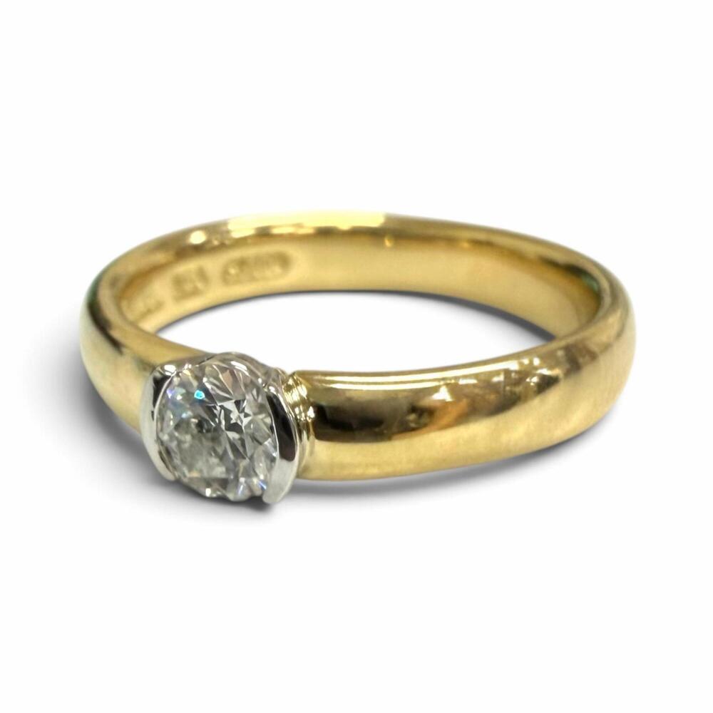 TIFFANY&Co. Tiffany & Co. 750 PT950 0.27 H VVS1 VG NONE Ring T95266 Yellow Go...